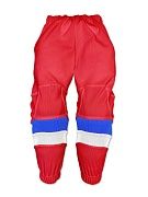 Рейтузы хоккейные  взрослые красные с синей и белой полосками  Pro анатомические VSHockey  SR-5